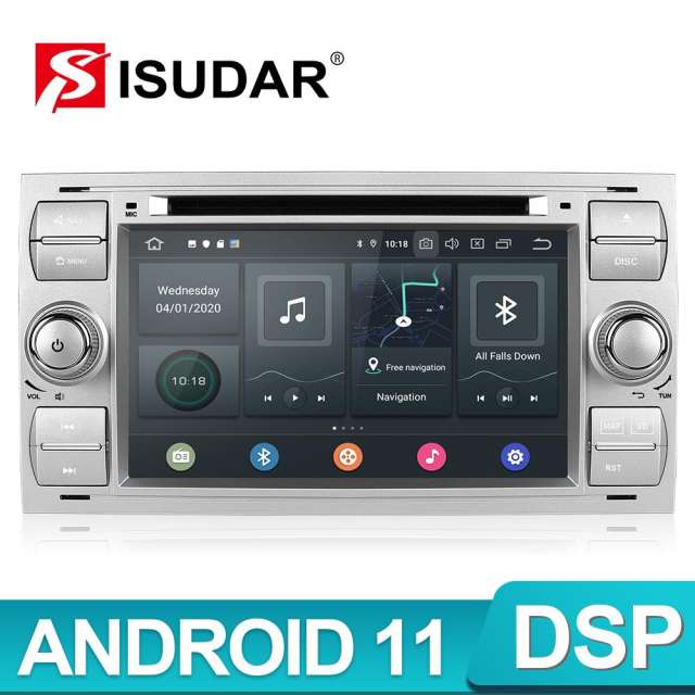 Isudar PX6 2 Din Autoradio 7 Inch For Ford/Mondeo/Focus/Transit/C-MAX/S-MAX/Fiesta