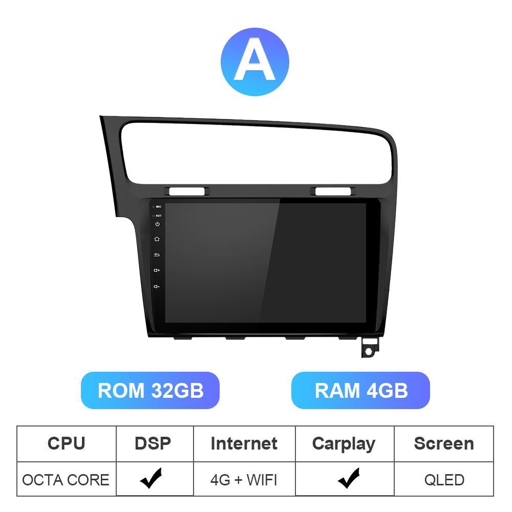Isudar QLED Android 10 Auto Radio For VW/Volkswagen/Golf 7 2013- wireless carplay