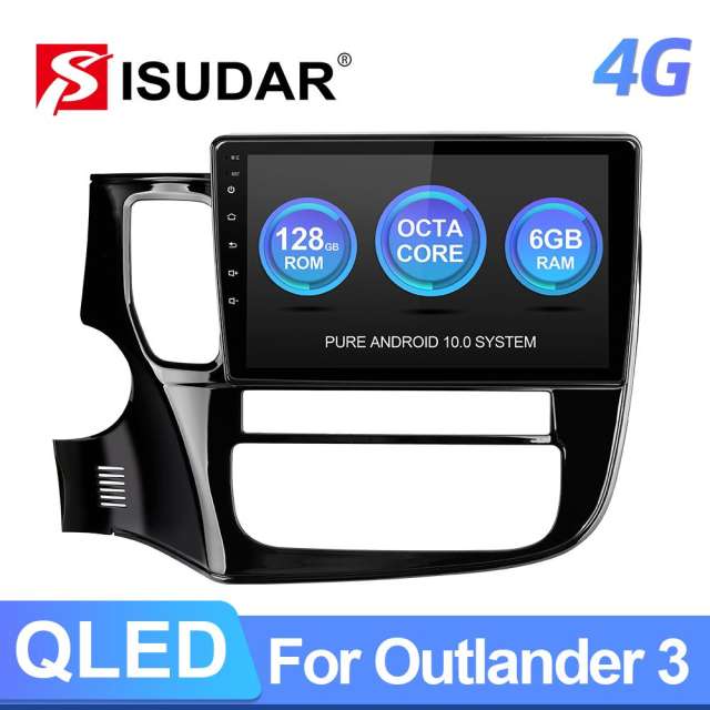 Android 10 QLED Car Radio Tape Recorder For Mitsubishi Outlander 3 2012-2018