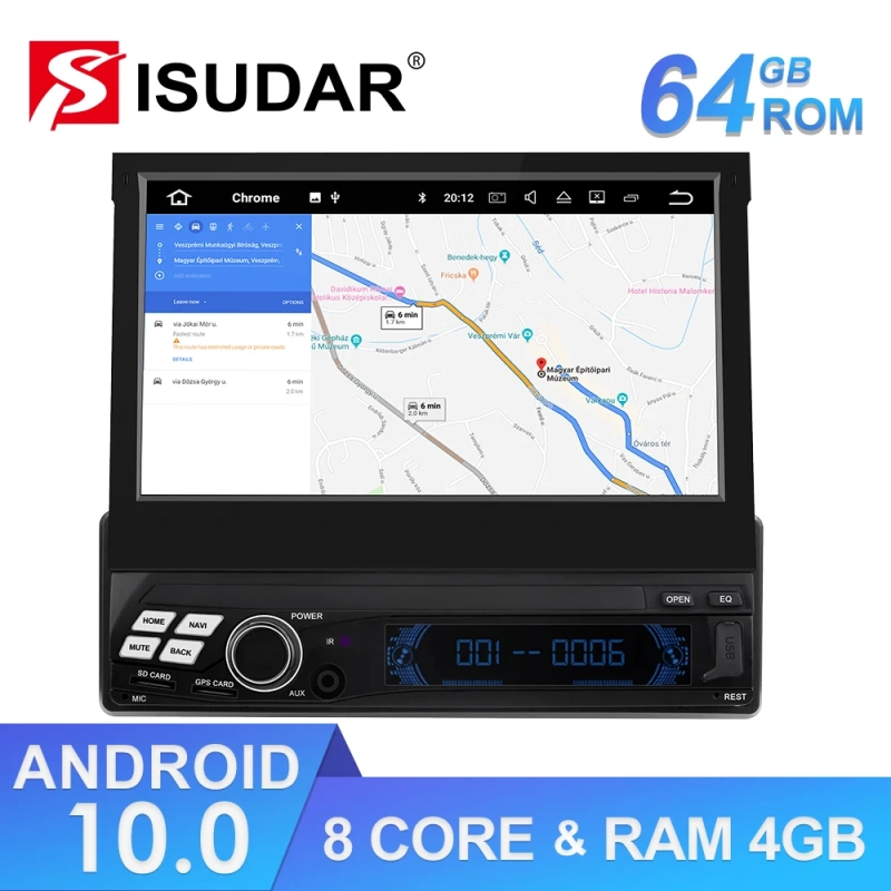 Isudar Universal Car Multimedia Player 1 Din Android 10 7 Inch Detachable Multi giulietta