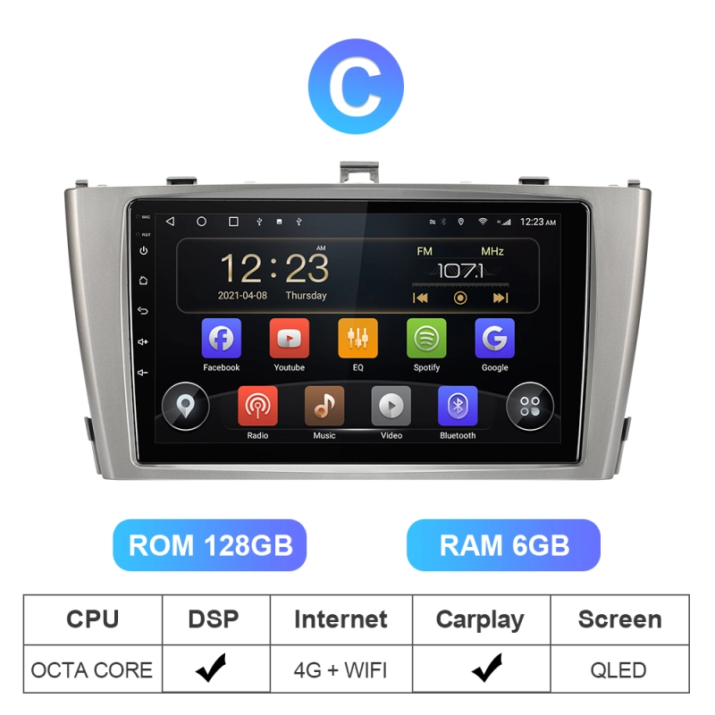 ISUDAR Wireless Apple carplay Car Multimedia Radio For Toyota Avensis