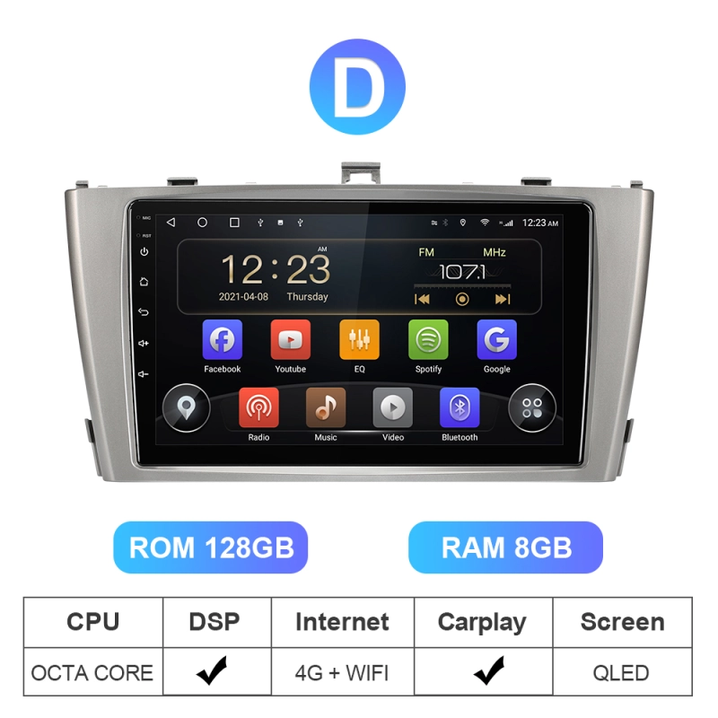 ISUDAR Wireless Apple carplay Car Multimedia Radio For Toyota Avensis