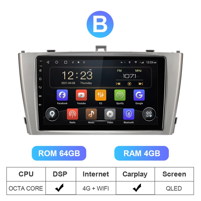 ISUDAR Wireless Apple carplay Car Multimedia Radio For Toyota Avensis