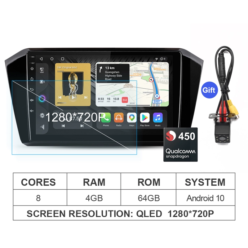 Qualcomm QLED Android Car Radio For VW/Volkswagen Passat B8 2015-