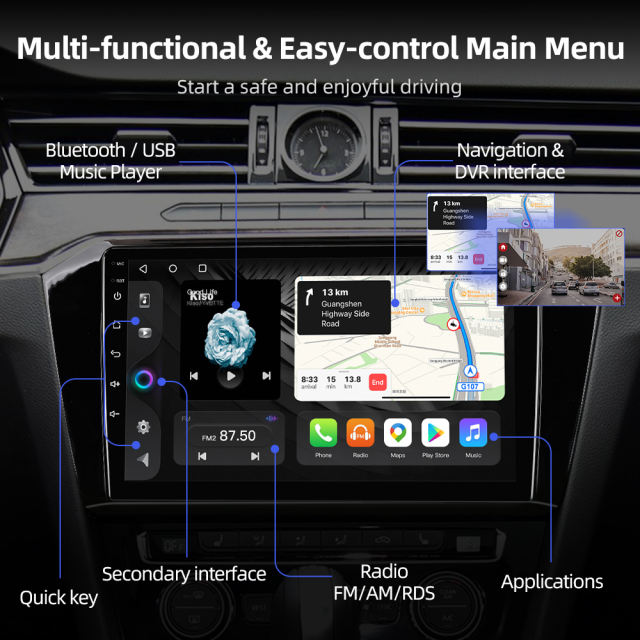 Qualcomm QLED Android Car Radio For VW/Volkswagen Passat B8 2015-