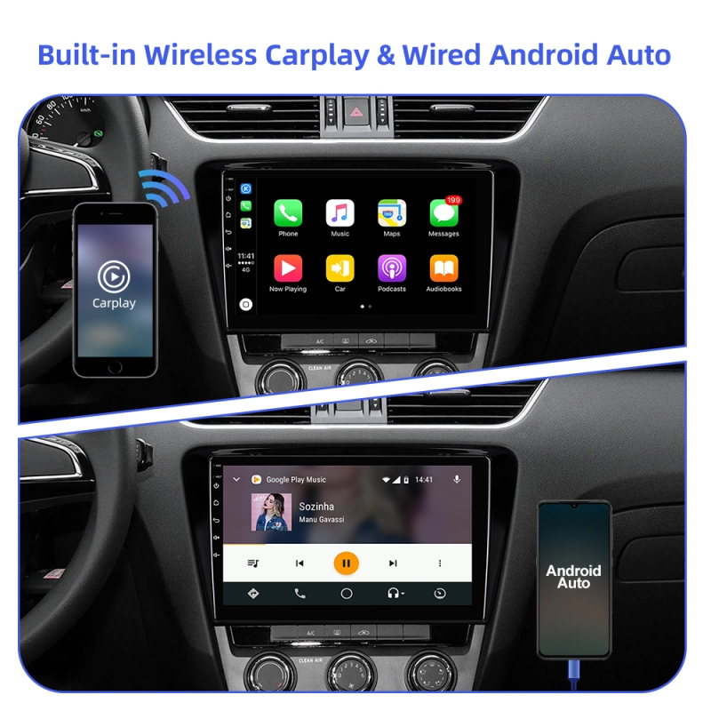 Android QLED GPS Car Radio For Skoda Octavia A7 3 2014-2018