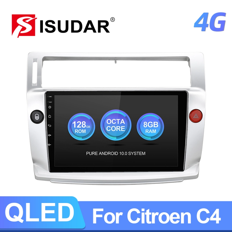 T72 QLED Android 10 Car Radio For Citroen C4 C-Triomphe C-Quatre 2004-2009