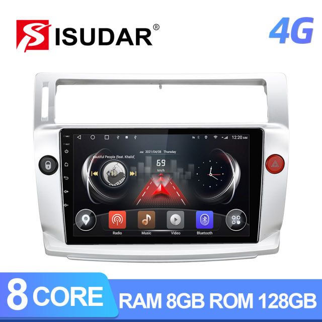 T72 QLED Android 10 Car Radio For Citroen C4 C-Triomphe C-Quatre 2004-2009