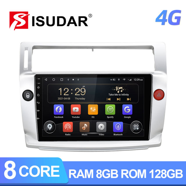 T72 QLED Android 10 Car Radio For Citroen C4 C-Triomphe C-Quatre 2004-2009