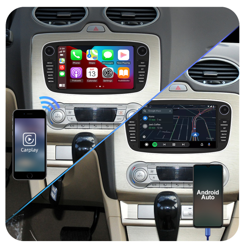 Isudar Wireless carplay Android 10 Car Radio For FORD/Focus/S-MAX/Mondeo/C-MAX/Galaxy