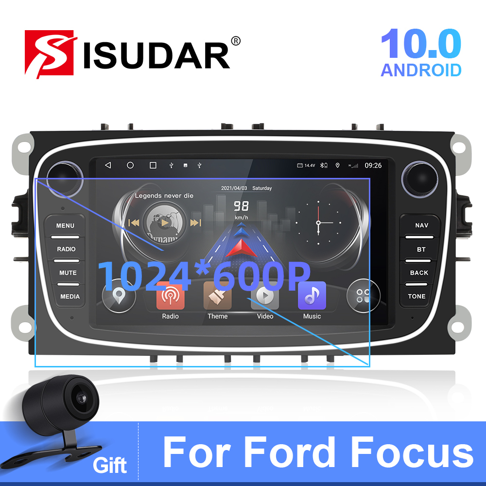 Isudar Wireless carplay Android 10 Car Radio For FORD/Focus/S-MAX/Mondeo/C-MAX/Galaxy