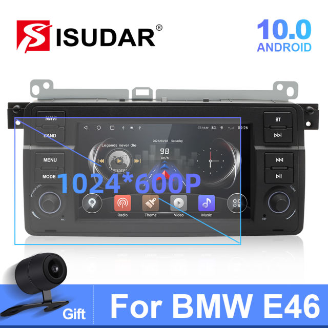 Isudar Android 10 Auto Radio Multimedia For BMW 3 Series E46 M3 318/320/325/330/335 1998-2005