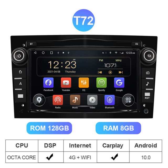 4G Car Stereo for Opel Astra H G J Antara Vectra C D Vivaro Corsa C D Zafira B Meriva Veda