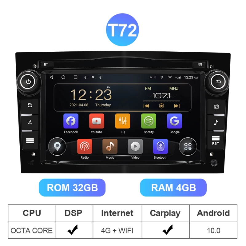 4G Car Stereo for Opel Astra H G J Antara Vectra C D Vivaro Corsa C D Zafira B Meriva Veda