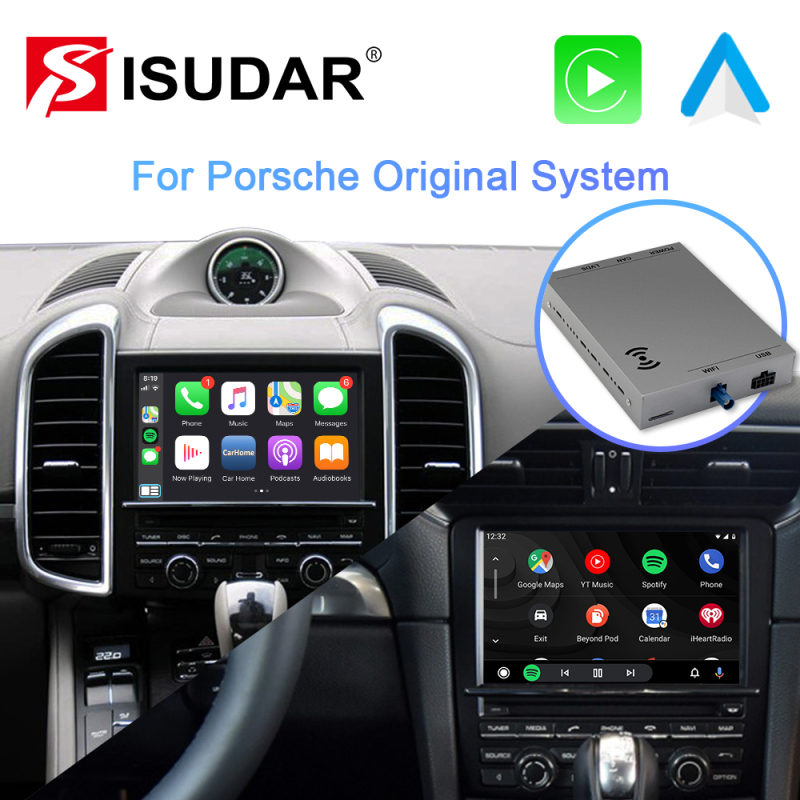 ISUDAR Apple Carplay adapter For Porsche/Panamera/Cayenne/Macan/Cayman/Boxster 911 718 Porsche PCM 4.0