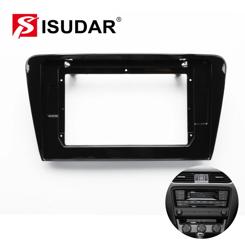 ISUDAR Car Radio Fascias Frame For Skoda Octavia A7 3 2014-2018 Stereo Plastic Panel