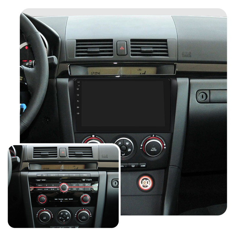 ISUDAR Car Refitting DVD Panel Dash Fascia Radio For Mazda3 2004-2009