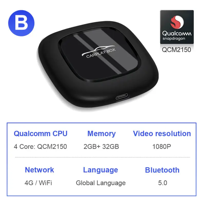 CP36-Carplay Ai Box For VW Audi Merceders Toyota Volvo Wireless connection