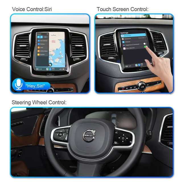 ISUDAR Wireless Apple Carplay For Volvo XC90/XC60/XC40/S90/S60/V60 Full Screen AI Upgrade Adapter USB