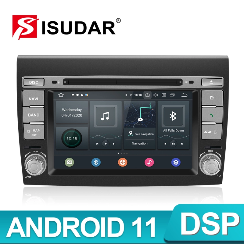 Isudar Android 11 PX6 2 Din For Fiat/Bravo 2007- 2012