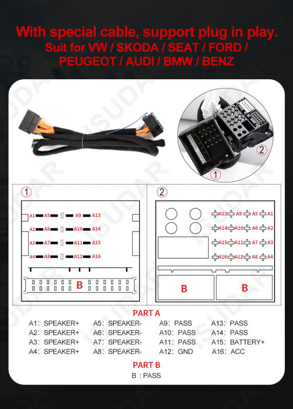 ISUDAR Car DSP Amplifier Processor 4 input 8 output channel