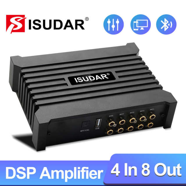 ISUDAR Car DSP Amplifier Processor 4 input 8 output channel