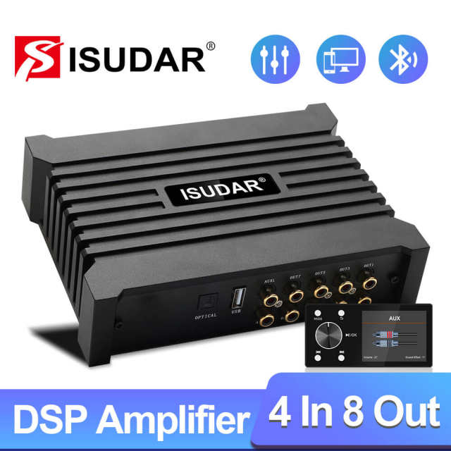 ISUDAR Car DSP Amplifier Processor 4 input 8 output channel