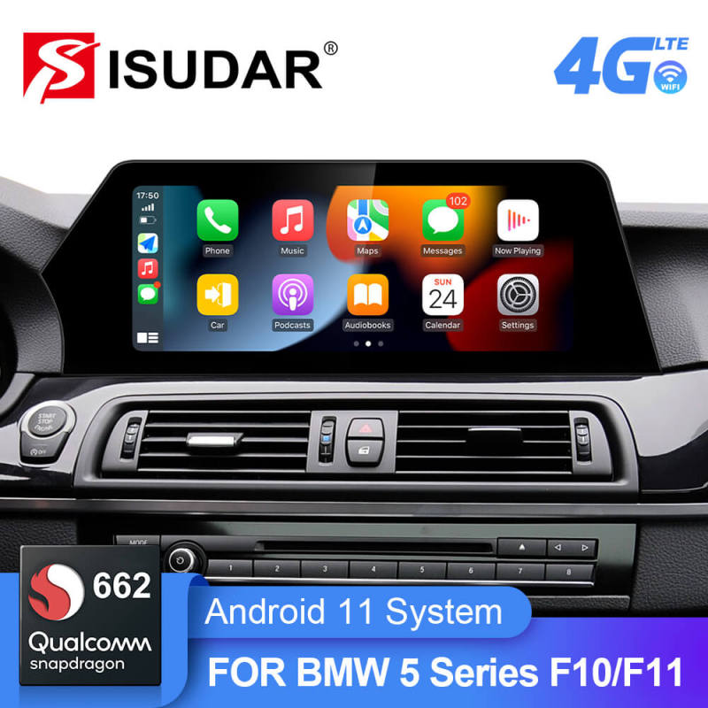 Android 11 Qualcomm Car Radio for BMW 5 Series F10 F11 2011-2016 CIC NBT 520i