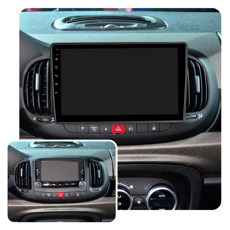 ISUDAR Car Radio Fascia Frame Facials Panel Dashboard For Fiat 500L