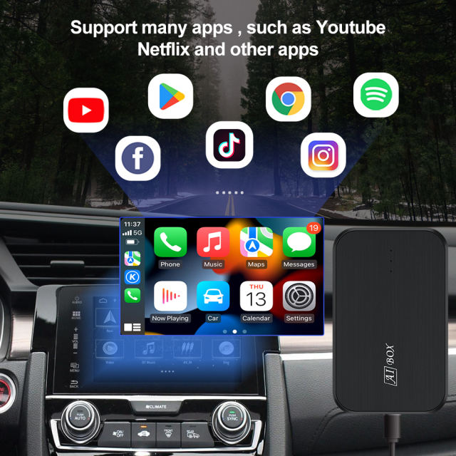 CP36Q11-Carplay Ai Box 4 Core For Wireless/wired Carplay&Android Auto