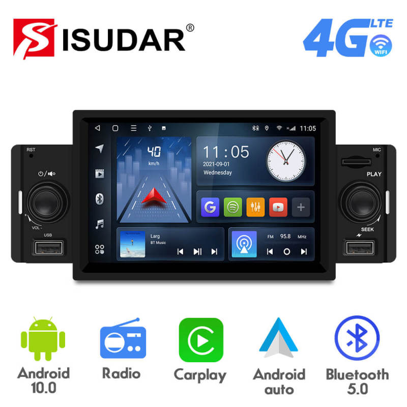 ISUDAR 1 DIN Universal Car Radio auto audio FM Bluetooth Audio Player