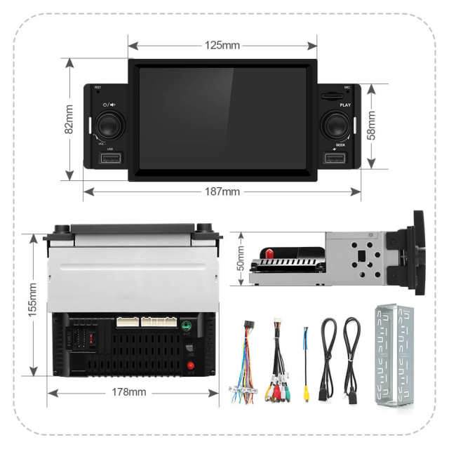 ISUDAR 1 DIN Universal Car Radio auto audio FM Bluetooth Audio Player