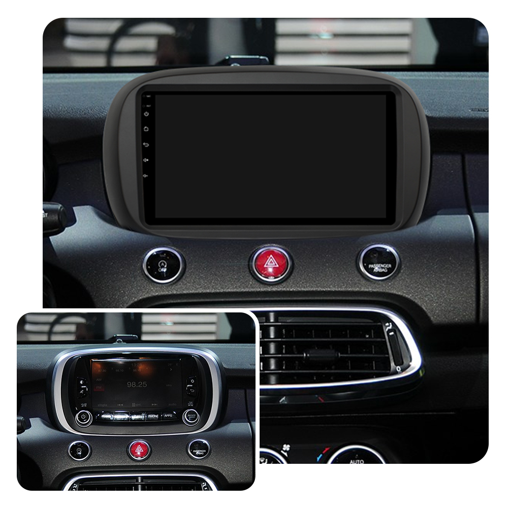 Fascia Frame Facials Panel Dashboard Car DVD frame 9" FOR FIAT 500X 2014-2019 car stereo