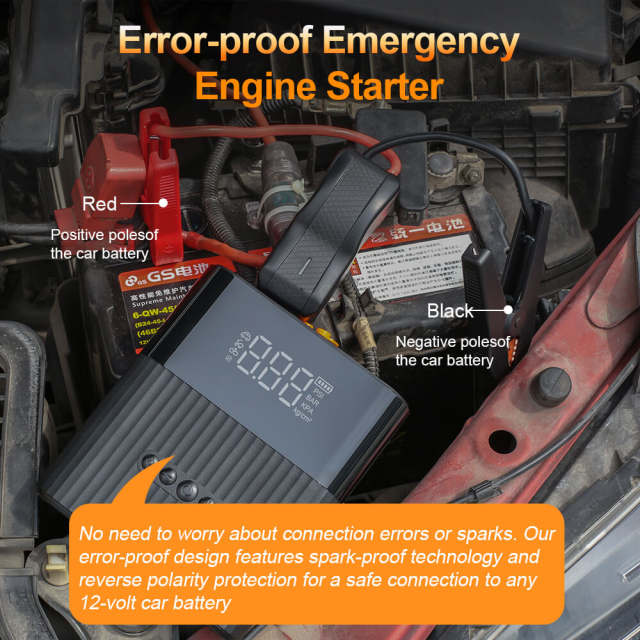 4 In 1 Car Jump Starter Tire Air Pump 600A 8800mAh Emergency Engine 150PSI Compressor Booster Starting Inflator