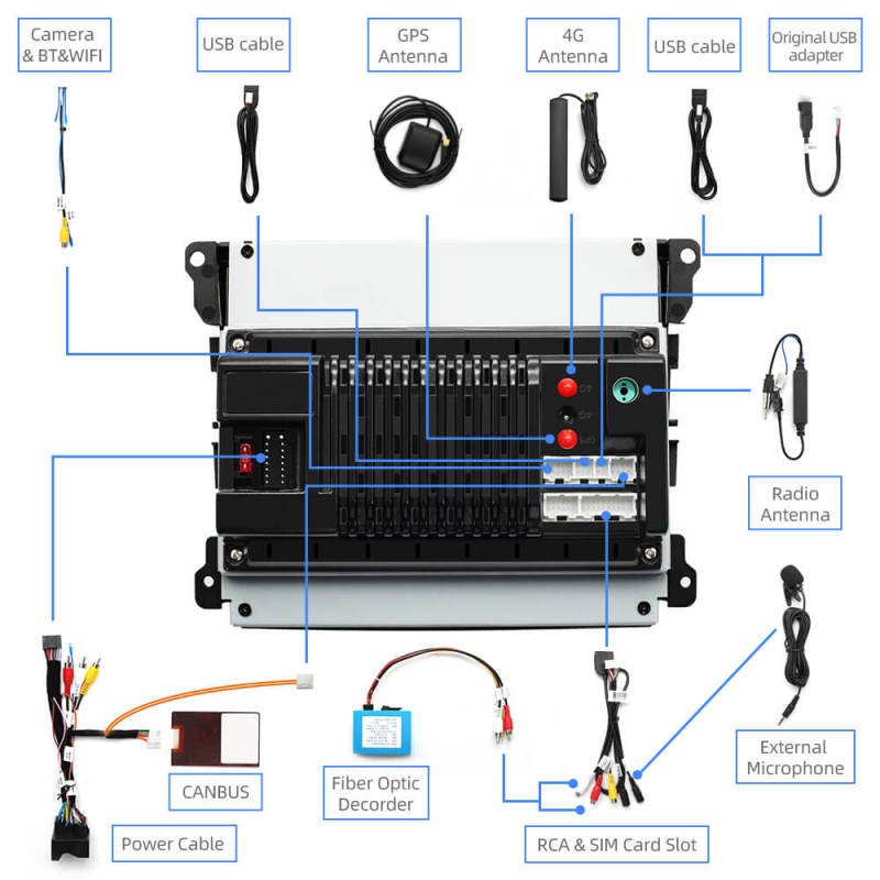 ISUDAR Android Car Radio For Porsche Macan 2014-2016 with wireless Apple carplay