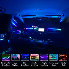 Car Interior Ambient Symphony Flowing Colorful LED Lights
