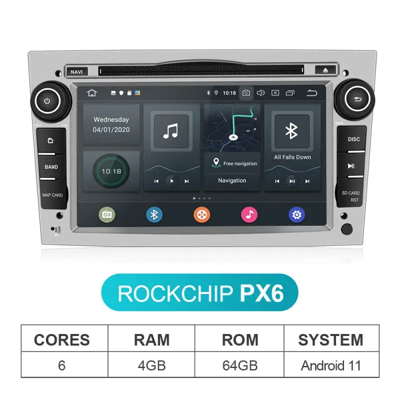 Isudar PX6 Car Multimedia Player DVD For OPEL/ASTRA/Zafira