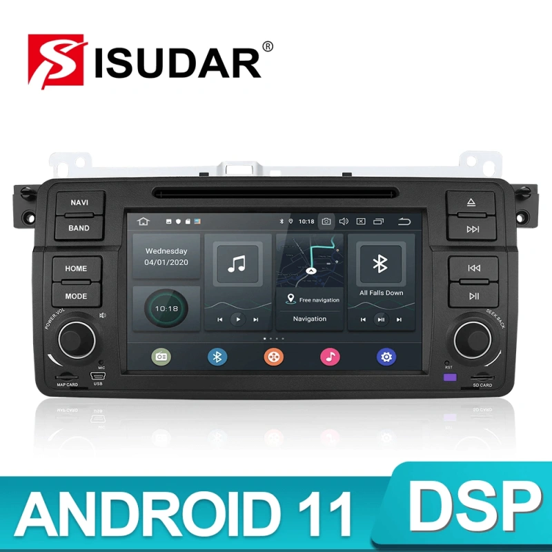 Isudar PX6 1 Din Android 10 Auto Radio For BMW/E46/M3