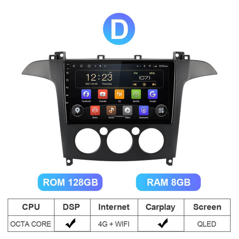 Isudar 8 core RAM 6G Carplay Auto radio Ford S-Max S Max 2006-2015 GPS Navigation Multimedia