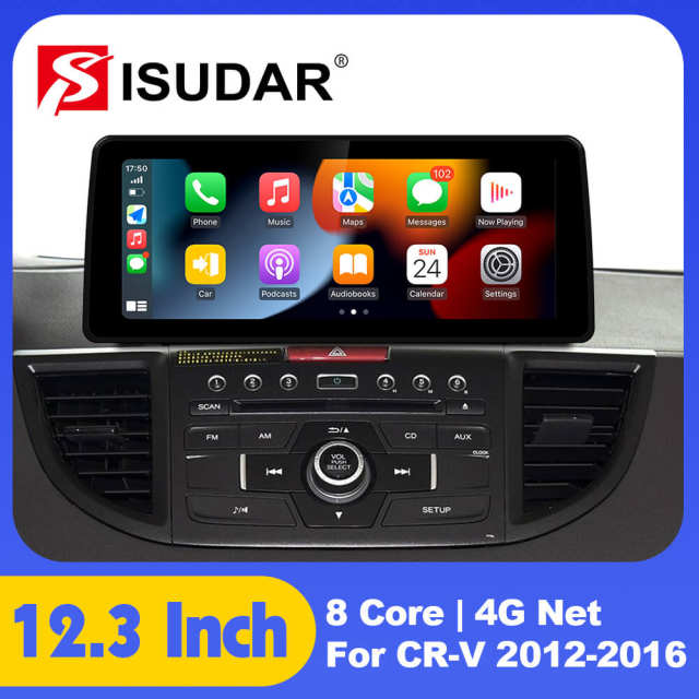 12.3 Inch Android 10 Apple Carplay Car Stero For Honda CRV 2012-2016