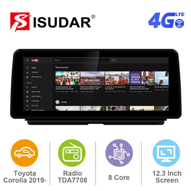 12.3 Inch Android 10 Car Stero For Toyota Corolla