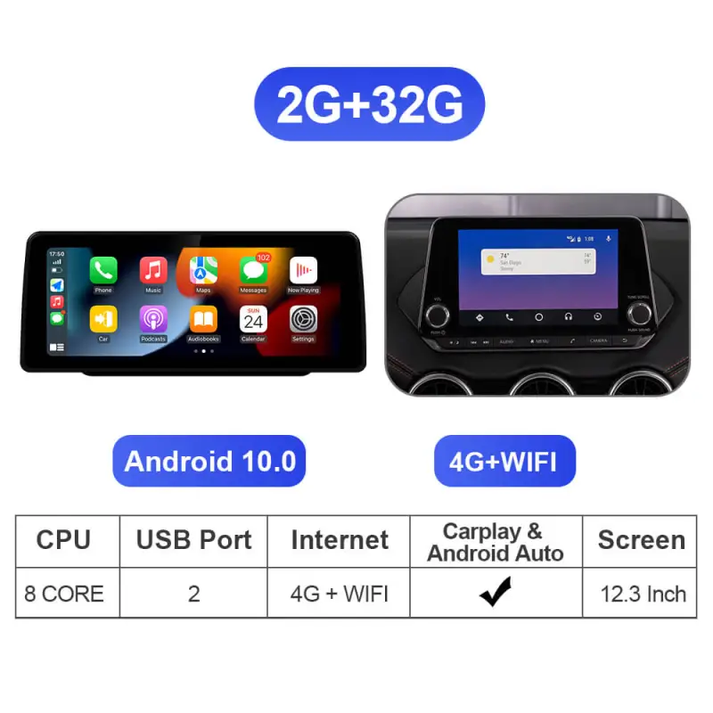 12.3 Inch 1920*720P HD Car Stero For Nissan Sentra