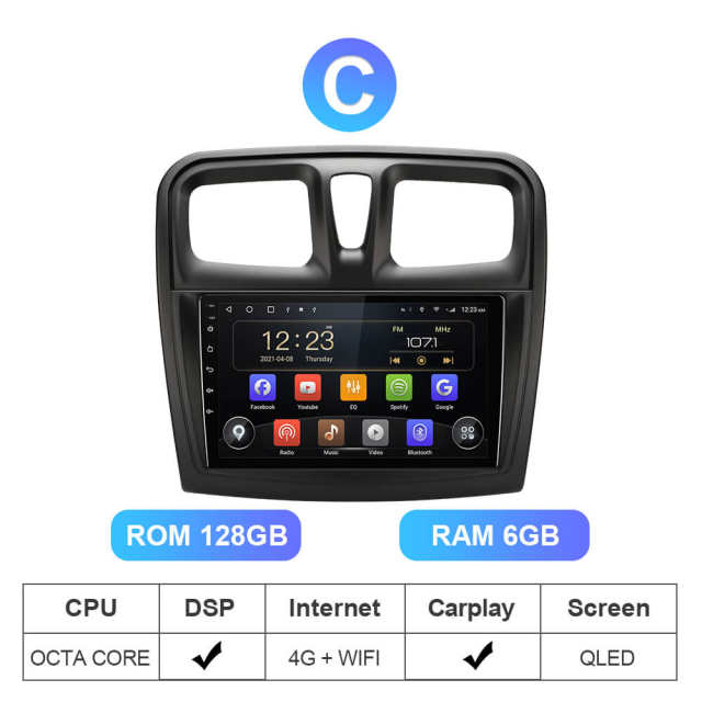 ISUDAR T72 Android 10 Car Radio For Renault Logan 2 2012 - 2019 Sandero 2 2014 - 2019