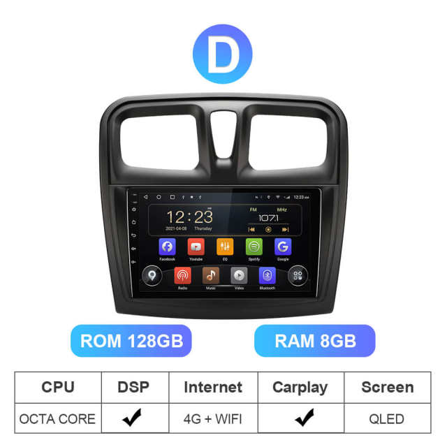 ISUDAR T72 Android 10 Car Radio For Renault Logan 2 2012 - 2019 Sandero 2 2014 - 2019
