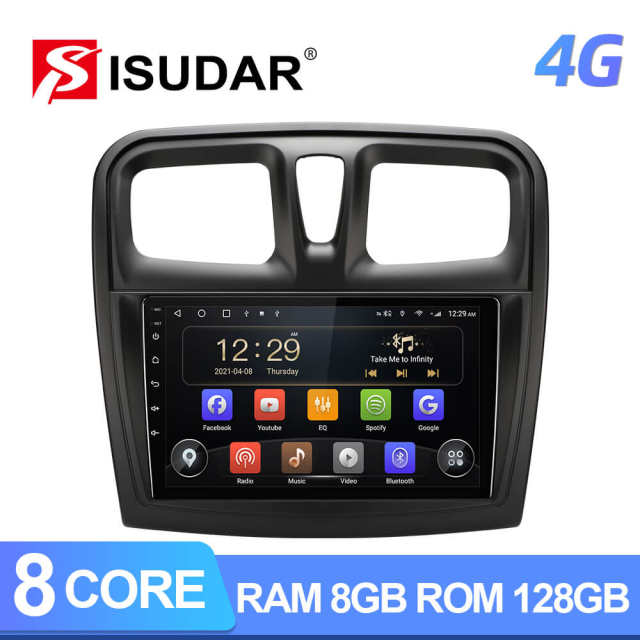 ISUDAR T72 Android 10 Car Radio For Renault Logan 2 2012 - 2019 Sandero 2 2014 - 2019