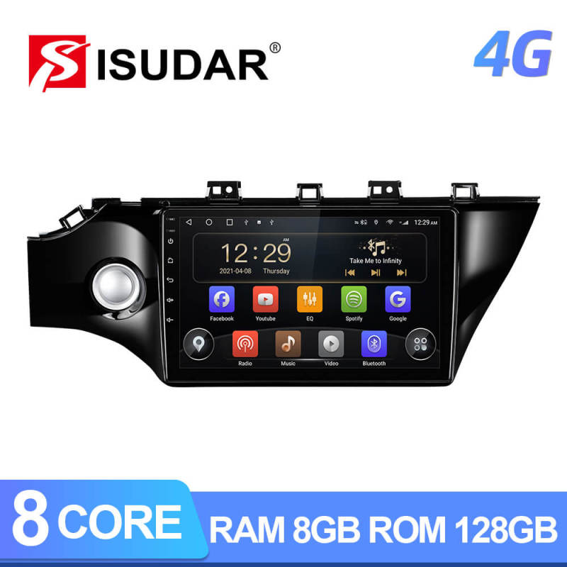 ISUDAR T72 QLED Android 10 Car Radio For KIA K2 RIO 4 2016-2019