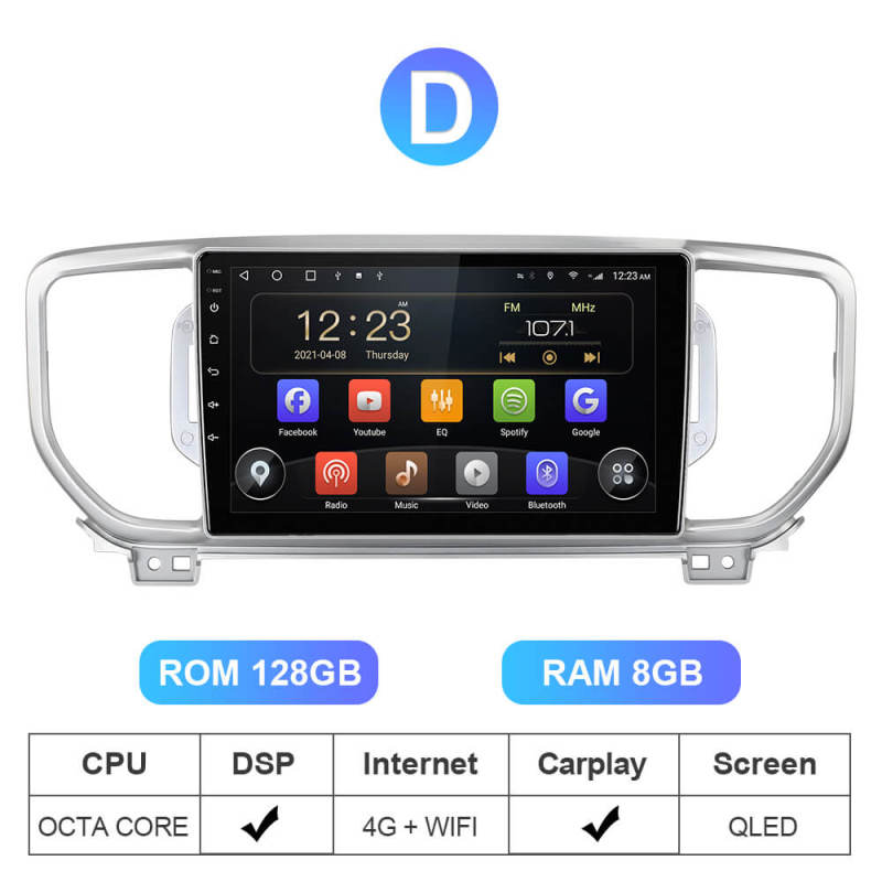 T72 Android Auto Radio For KIA/KX5/Sportage 3 4 2016 2017 2018 2019 GPS