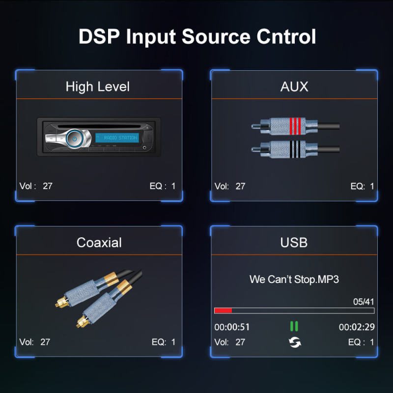 ISUDAR USB Remote Control for DSP Amplifier Suit for ISUDAR DA406 DA608 Series