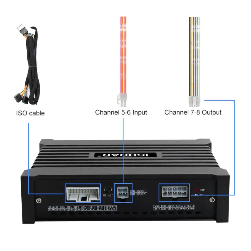 ISUDAR Car DSP DA608  Amplifier 8 Channel for Speakers Audio Sound Processor
