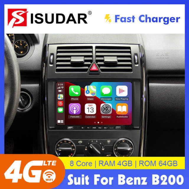 ISUDAR Android 10 QLED Full screen Car Radio For Mercedes/Benz/Sprinter/B200/B-class/W245/B170/W169